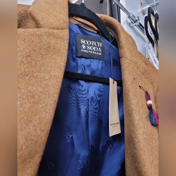 Scotch & Soda Wool Overcoat | Med | Men's | Camel | NWT - Picture 2 of 3